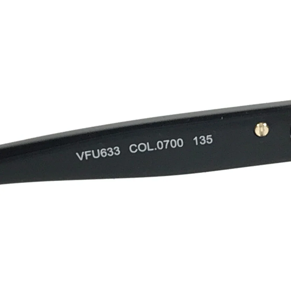 Furla Eyeglasses Frames VFU633 COL.0700 Black Gold Cat Eye Full Rim 53-17-135